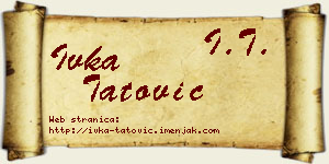 Ivka Tatović vizit kartica